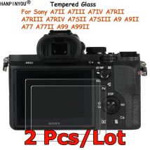 2 pezzi per Sony Alpha ILCE-7 7R 7S 9 77 99 A7 A7R A7S III IV A9 A77 A99 II protezione dello schermo in vetro temperato pellicola protettiva