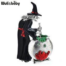 Wuli&baby Vintage Hexe Broschen Für Frauen Emaille Machen Trank Alte-frauen Figur Party Casual Brosche Pins Geschenke
