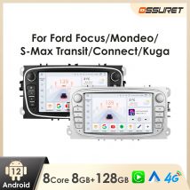 Reproductor de Radio de coche Android para Ford Focus 2 Mondeo S MAX C Mondeo Galaxy Transit Connect 2010 Kuga estéreo de coche Audio Multimedia GPS