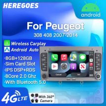 Carplay 7 "ips 2 din android 12,0 Autoradio für Peugeot 256 308sw-Auto GPS Navigation 8GB GB DSP Stereo-WLAN