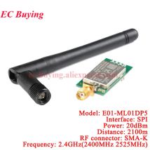 1-5 pezzi E01-ML01DP5 Ebyte 20dBm 2100m SPI a lungo raggio nRF24L01P + PA + LNA 2.4G modulo ricetrasmettitore wireless ML01DP5 antenna con Shiel