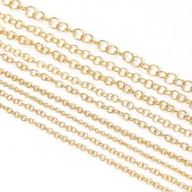 2 Meter Edelstahl vergoldet Polieren O-Ring Kette für DIY Modeschmuck Herstellung Armband handgemachte Halskette Zubehör