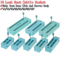 1 teile/los 14 16 18 20 24 28 32 40 P Pin 2,54 MM Grün DIP Universal ZIF IC Sockel Test Solder typ IC lock sitz ring buchse