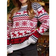 Family Christmas Sweater 2024 New Women Men Couples Matching Clothes Soft Warm Knitwear Jacquard Pullover Top Xmas Look Jumpers