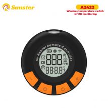 A2422 Ulepszony bezprzewodowy czujnik temperatury z monitoringiem CO, do podróży i na kemping, alarm CO do domu, sterowanie nagrzewnicą