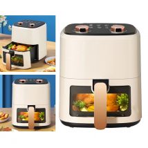 Friggitrice da cucina elettrica Fornello ad aria Friggitrice da cucina Multifunzione senza olio completamente automatica 5,5 litri Grande capacità per fornello da cucina domestico