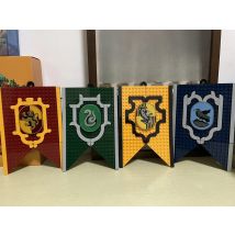 Juego de ideas de 4 bloques de bandera de la Academia, juguetes coleccionables para adultos, regalos de cumpleaños y suministros mágicos para juegos de rol, juegos mágicos para adolescentes
