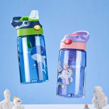 Trinkhalmbecher für Kinder, spezielle Anti-Fall-Wasserflasche für die Schule im Sommer, tragbarer Wasserbecher