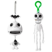 Neuer Zugschnur-Skelett-Schlüsselanhänger – tanzender und lustiger Klang, Halloween-Partygeschenke für Erwachsene, Gothic-Accessoires für Rucksäcke/Cosplay