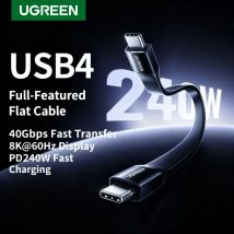 UGREEN 240W USB Type C To Type C Cable short PD Fast charging USB 4.0 Gen 3 data 40 Gbps ThunderBolt 4 8K@60Hz For Apple Android