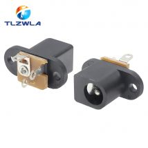 10PCS DC017 DC-017 DC Weibliche Steckdose 5,5mm * 2,1mm Mit Ohr Schraube Loch 5,5*2,1 MM DC Buchse Adapter Stecker Jack