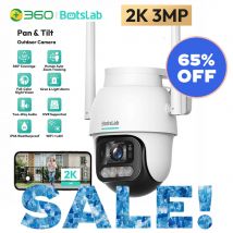 Qihoo360 Botslab 2K 3MP HD Outdoor Camera Wireless PTZ Smart Home Cam Night Vision Siren and Light Alarm wifi security camera