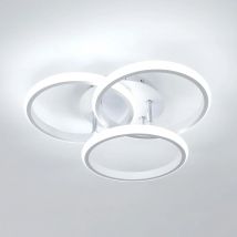 Luz de techo LED blanca de 40W, luz de techo redonda moderna de 6500K 4500LM para dormitorio, sala de estar, pasillo, cocina, pasillo
