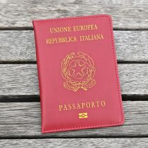 Hochwertige italienische Reisepasshülle für Damen, italienische Reisepasshülle aus PU-Leder, schwarze Hülle für Reisepass, Reisepasshalter