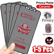 1-5 Pezzi Pellicole Protettive Opache Anti-Spia in Ceramica per iPhone 17 16 15 Pro Max 14 13 12 11 17Air X XR XS 7 8 Plus SE