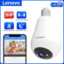Lenovo 3MP WIFI E27 żarówka kamera bezpieczeństwa pełnokolorowy noktowizor dwukierunkowy domofon głosowy inteligentna bezprzewodowa kamera domowa