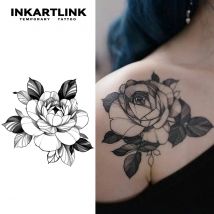 Temporäres Blumen-Tattoo, hält bis 15 Tage, neue Technologie, magischer, wasserfester, semi-permanenter Aufkleber.