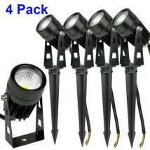 4 Pack Neue Stil COB Garten Rasen Lampe Licht 220 V 110 V 12 V Outdoor LED Spike Licht 3 W 5 W Pfad Landschaft Wasserdichte Spot Lampen