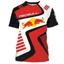 2025 Herren-Sommer-High-End-Marke Red Bull Kurzarm-T-Shirt Mode Lose Top Outdoor Extremsport Red Bull Radtrikot
