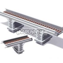 Marumine 566PCS MOC Viaduct Idee Zug Bauen Modell Kit High-Speed Eisenbahn Track Bogen Brücke DIY Bau Blöcke ziegel Set