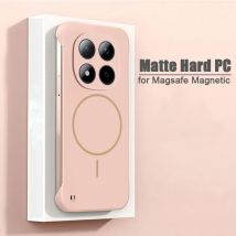 Ultradünne, rahmenlose magnetische Hülle für Xiaomi Redmi Note 15 14 Pro Plus Note 13 5G Note 12 Pro Magsafe Hard PC Matte Cover Shell