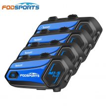 Fodsports 4pcs M1-S Plus casco interfono per moto auricolare Bluetooth senza fili 8 interfono BT pilota, radio FM, condivisione di musica, riduzione del rumore, messaggio vocale, BT 5.0
