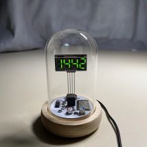 Neue moderne Retro LED Uhr digitale Nachtlicht Desktop USB kreative Uhr Technologie dekorative Glas abdeckung hand gefertigt