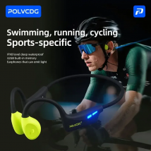 POLVCDG H50 Night Light Earphones Bone Conduction Earphones IPX8 Waterproof Earphones 32GB Memory Bluetooth Earphones Swimming