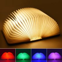 3D Kreative LED Buch Klapplampe RGB 5 Farbe Holz Buchlampe USB wiederaufladbare Nachtlampe Desktop dekorative Lampe für Kinder Geschenk
