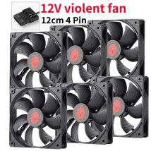 1–6 Stück 12 cm Hochgeschwindigkeits-Lüfter, 4-poliger Desktop-Gehäuselüfter, CPU-Kühler, 12 V, großes Luftvolumen, Computer-PC-Gehäuse, Kühlerkühler, 3000 U/min