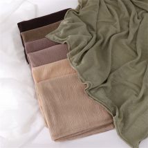 18 Farben, schlicht, weich, atmungsaktiv, dünn, Polyester, Hijabs, Damen, lang, muslimischer Schal, Schal, Turban, Kopfwickel, Lady Abaya, islamisch, 170 x 70 cm