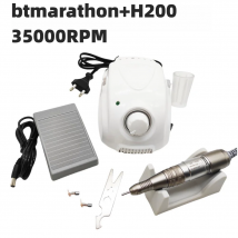 65W BT Marathon Champion-3 maszyna do Manicure 45K 35K H37L1 H200 uchwyt elektryczna wiertarka do paznokci frez polerowanie zestaw pilników do paznokci
