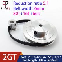 Voron Motion Parts GT2 Zahnriemenscheibe 80 Zähne 16 Zähne 5/6/8/10 mm Untersetzung 5:1/1:5 Riemenbreite 6 mm für 3D-Drucker-Zubehör
