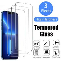3PCS Vetro Temperato Per iPhone 14 13 12 11 Pro XR X XS Max Protezione Dello Schermo Per iPhone 12 Pro Max Mini 7 8 6 6S Plus 5S SE Vetro