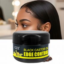 GZE African Black Castor Extra Hold Braid, enthält Black Castor Oil & Coconut Oil Edge Control, Haarwachsgel für Frauen