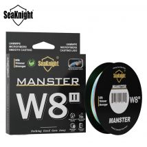 SeaKnight-sedal de pesca serie W8 II, 8 tejidos, 500m, 300m, 150m, línea de PE trenzada fuerte mejorada para pesca en agua de mar, 15-100LBs