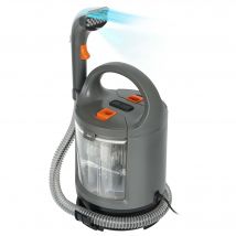 Macchina portatile per la pulizia dei tessuti, moquette, divano, tende, materasso, interni auto, tappetino e aspirapolvere bagnato, motore da 400 W, doppio serbatoio dell'acqua