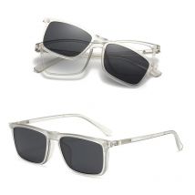 1 + 5 Magnetische Polarisierte Myopie BrillenTransparent Rahmen Platz Fahren Optische Brillen Männer Frauen