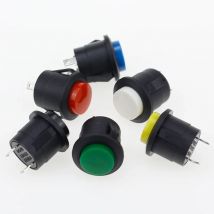 6 stücke 16mm Reset Push-Taste Runden Schalter 6A 125V/3A 250VAC