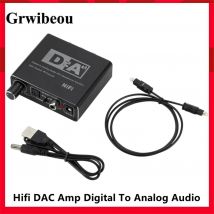 32-192KHz Hifi DAC Amp convertitore Audio digitale-analogico RCA 3.5mm Jack amplificatore per cuffie Toslink uscita coassiale ottica dac