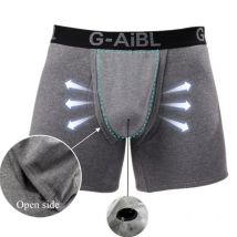 Męskie bokserki bawełniane z aksamitu, oddychająca bielizna męska z otworem na penisa, oddzielna kieszeń na penisa, męskie ciepłe majtki na zimę.