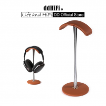 Supporto per cuffie DD ddHiFi HS270, realizzato in vera pelle e lega di alluminio, supporto per cuffie con design staccabile, nero/marrone