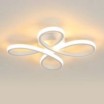 Lámpara de techo LED de diseño moderno, lámpara de techo creativa con forma de flor de 30W para dormitorio, comedor, oficina, 3500K