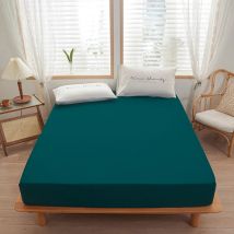 1 lenzuolo con angoli in tinta unita per camera da letto, fascia elastica in poliestere al 100% attorno alla biancheria da letto, solo lenzuolo con angoli da 30 cm (escluse federe)