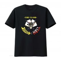 The Clash T Shirt Straight To Hell Single vintage Washed Versatile Stylish Soft designer clothes streetwear Stretched Slightly