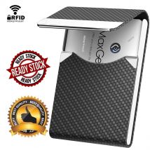 RFID Blocking Carbon Fiber Business Kreditkarte Halter Männer Brieftaschen Luxus Magnetische Bank Karteninhaber Fall Metall Minimalistischen Brieftasche