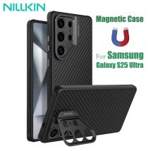 Für Samsung Galaxy S25 Ultra MagSafe Fall NILLKIN CarboProp Aramid Faser Magnetische Fall Kamera Stand Abdeckung Für Samsung S25Ultra