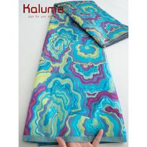 Nigerianischer Brokat-Jacquard-Organza-Spitzenstoff, 2025, hochwertige Spitze, afrikanische französische Jacquard-Netzspitze für Hochzeit, Party, F4063
