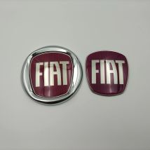 Emblema ABS da 90/120 mm per cofano auto FIAT - Accessorio per DobloTipo Panda Ducato Fiorino Grande Punto 500X 500 Freemont Stilo