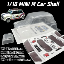 1/10 MINI Classic M Car Shell PVC RC carrozzeria 210mm passo 165mm larghezza trasparente pulito per MST TAMIYA CARTEN 3R M auto